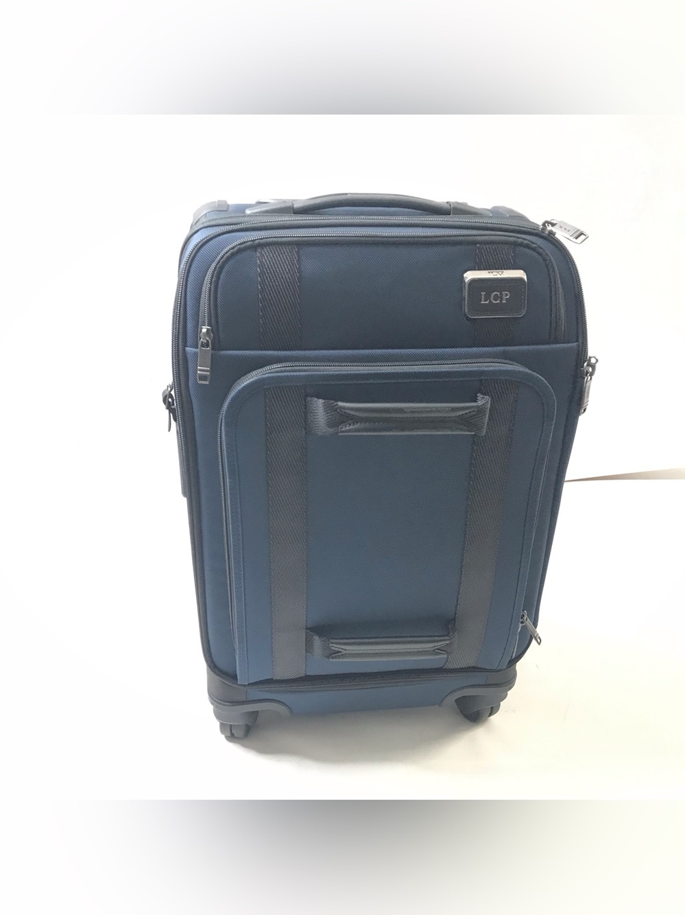 TUMI Merge International Front Lid Four-Wheel Carry-On Black Blue Luggage Travel